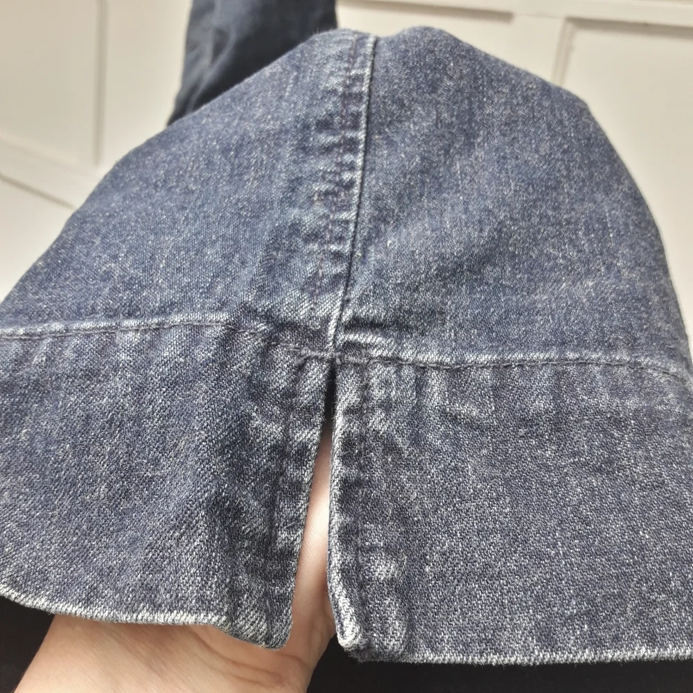 Vintage Bell Bottom Jeans Button Fly VTG 90s Cotton Denim Abercrombie & Fitch 6 - Picture 8 of 13